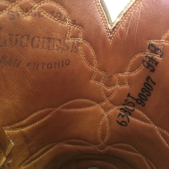 Lucchese Vintage San Antonio Smooth Ostrich Western Cowboy Boots Womens 9.5 B - Picture 4 of 12
